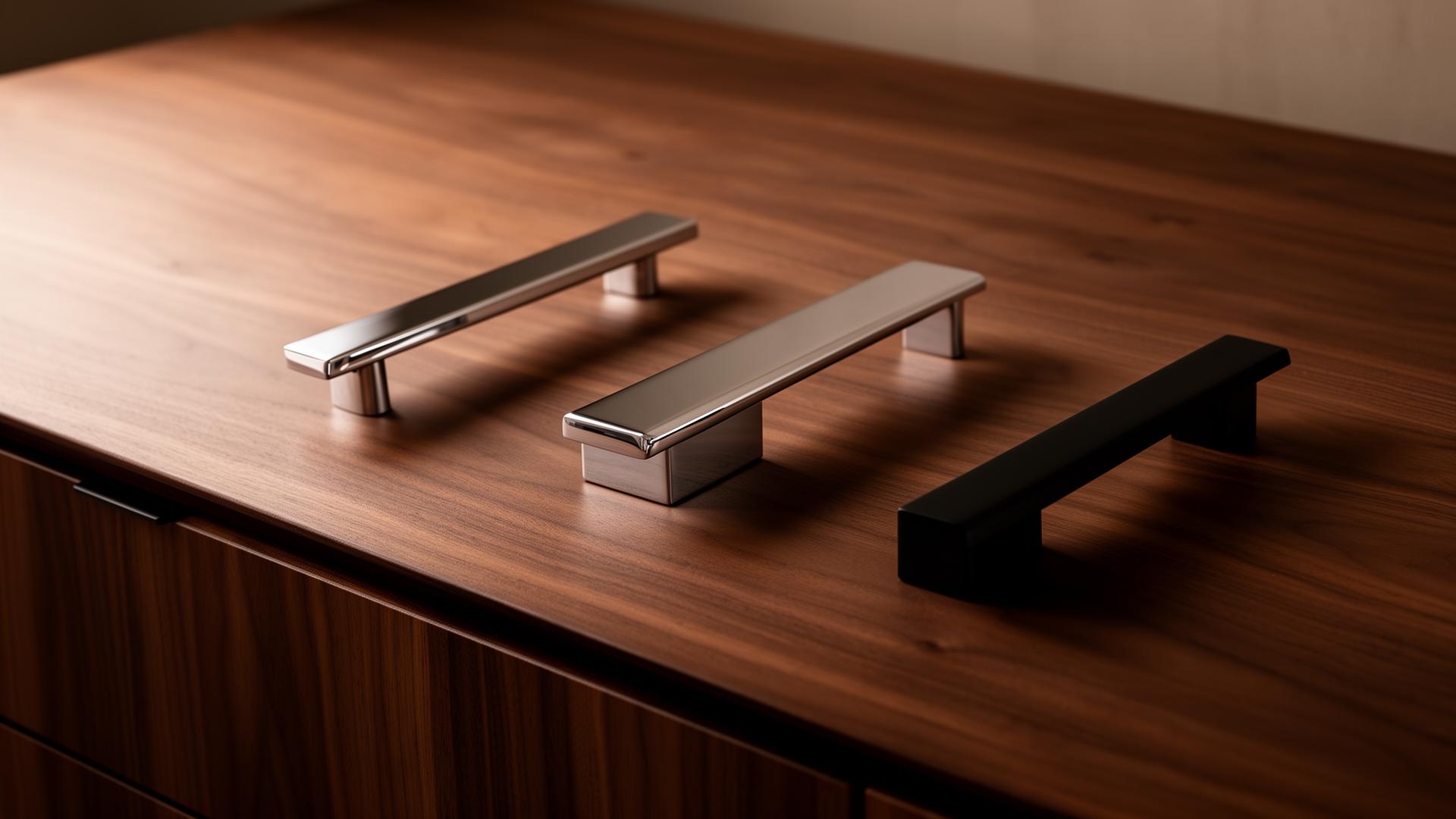 Sculptural brass door handle